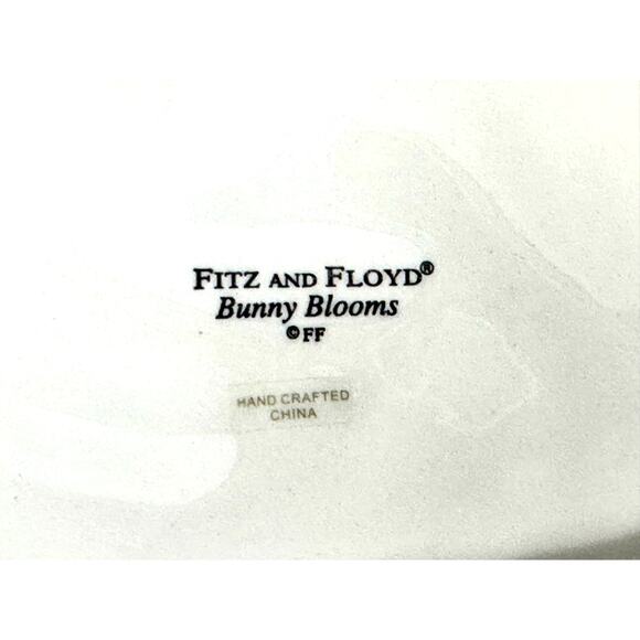Fitz and Floyd Essentials "Bunny Blooms" Canape Plate/Dish-Absolutely Adorable! - Picture 5 of 5